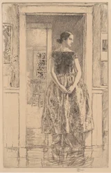 Mädchen in einem modernen Kleid