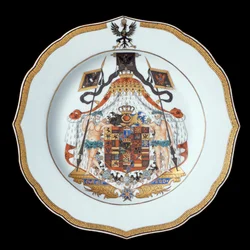 Ein Wappenteller, Qianlong-Periode (1736-95) ca. 1755
