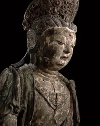 Großer sitzender Bodhisattva in Meditation, Jin-Dynastie (1115-1234) (Detail)
