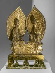 Shakyamuni und Prabhutaratna. China, Nördliche Wei-Dynastie, 3. Jahr von Xiping