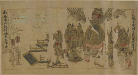 Der Buddha spricht zu Yamaraja in Kusinagara, 12.-13. Jahrhundert