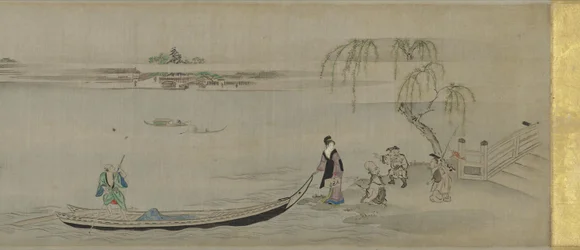 Szenen entlang des Sumida-Flusses