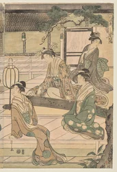 Das Matsukaze-Kapitel der Geschichte von Genji (aus der Serie Die Geschichte von Genji in eleganter moderner Kleidung)