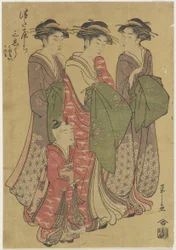 Drei Kurtisanen des Tsuataya-Hauses, 1787-1798