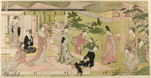 Wakana, Teil 1 (Wakana, jo), aus der Serie "Eine modische Parodie auf die Geschichte von Genji (Furyu yatsushi Genji)"