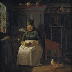 Weihnachtsmorgen in einem Bauernhaus