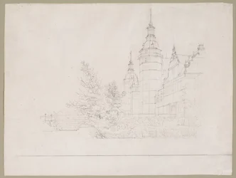 Frederiksborg Schloss. Partie bei der Münzbrücke
