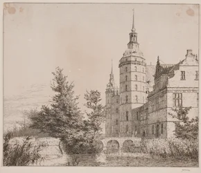 Schloss Frederiksborg. Partie bei der Münzbrücke