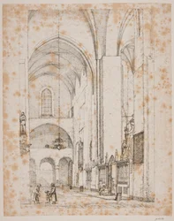 Ansicht des Inneren des nördlichen Querschiffs der Århus Domkirche