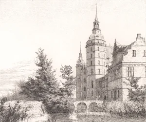 Schloss Frederiksborg. Partie an der Münzbrücke