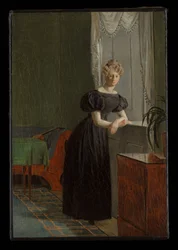 Sophie Købke (später Sophie Krohn, 1807-1853), die Schwester des Künstlers, in der Halle am Kastellet