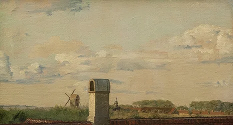 Blick aus einem Fenster in Toldbodvej auf das Kastell von Kopenhagen