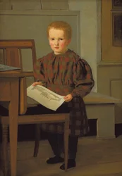 Eckersbergs Sohn, Julius, im Atelier seines Vaters in Charlottenborg