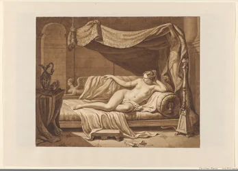 Weiblicher Akt in einem klassizistischen Interieur