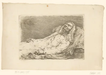 Porträt von Christian Bernhard Rode auf seinem Sterbebett