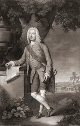 Thomas Coke, Earl of Leicester. Porträt. (Druck)