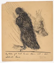 Illustrationsentwurf zu Die Geschichte einer Mutter