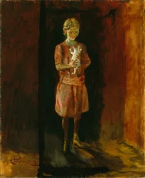 Mädchen mit Katze