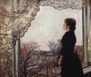 Oda Krohg am Fenster