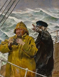 Auf der Wache (Öl auf Leinwand)