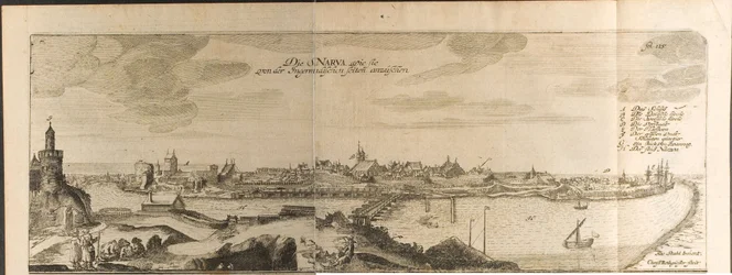 Narva Illustration aus Reisen zum Großherzog von Moskau und dem König von Persien von Adam Olear