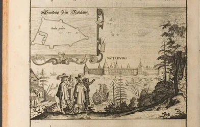 Nöteborg Illustration aus Reisen zum Großherzog von Moskau und zum König von Persien von Adam Ol