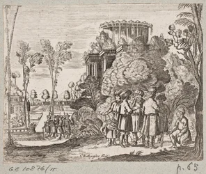 Illustration zu Adam Olearius, „Persianischer Rosenthal von einem sinnreichen Poeten Schich Saadi [...]“, Schleswig 1660