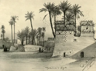 Häuser in Nagada, Ägypten, 1898