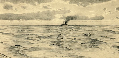 Dampfschiff auf dem Indischen Ozean, 1898