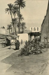 Straße in Assuan, Ägypten