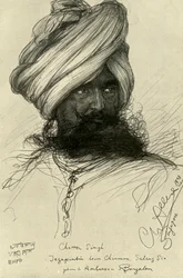 Wachmann Chatter Singh, Singapur, 1898.