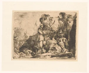 Eine fröhliche Gesellschaft in einem üppigen Garten