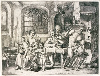 Satyr und Bauern
