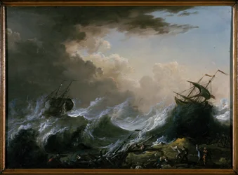 Seesturm und Schiffswrack