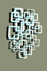 Abstrakte schwebende Quadrate