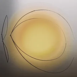Goldene Gebogene Reflexionen