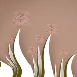 Minimalistische Rosa Blüten