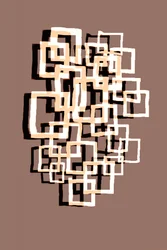 Überlappende geometrische Quadrate