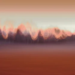 Warme abstrakte Landschaft