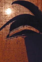 Warme Pflanzensilhouette