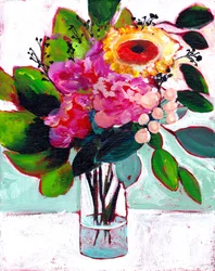 Lebhaftes Blumenbouquet