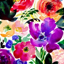 Lebhafte Aquarellblumen