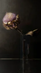 Stimmungsvolle Artischockenblüte