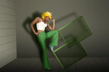 Geometrische grüne Mode