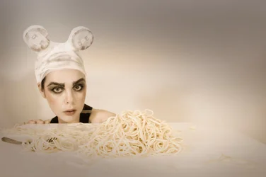 Skurriler Spaghetti-Blick