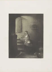 Frau mit Mausefalle
