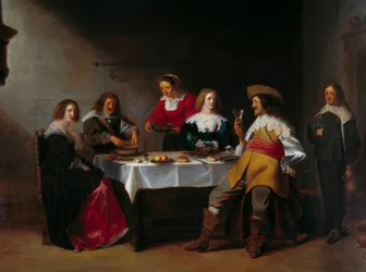Detail von Company meal