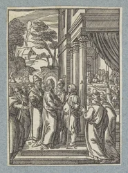 Christus heilt einen Mann mit Wassersucht am Sabbat