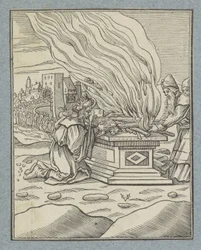 Heidnisches Opfer von König Achaz