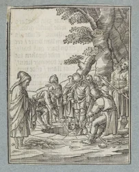 Josef wird von seinen Brüdern aus dem Brunnen gezogen